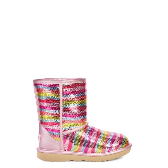 UGG Classic II Mural Rainbow Sequin Sheepskin Boot - Picture 2 of 2